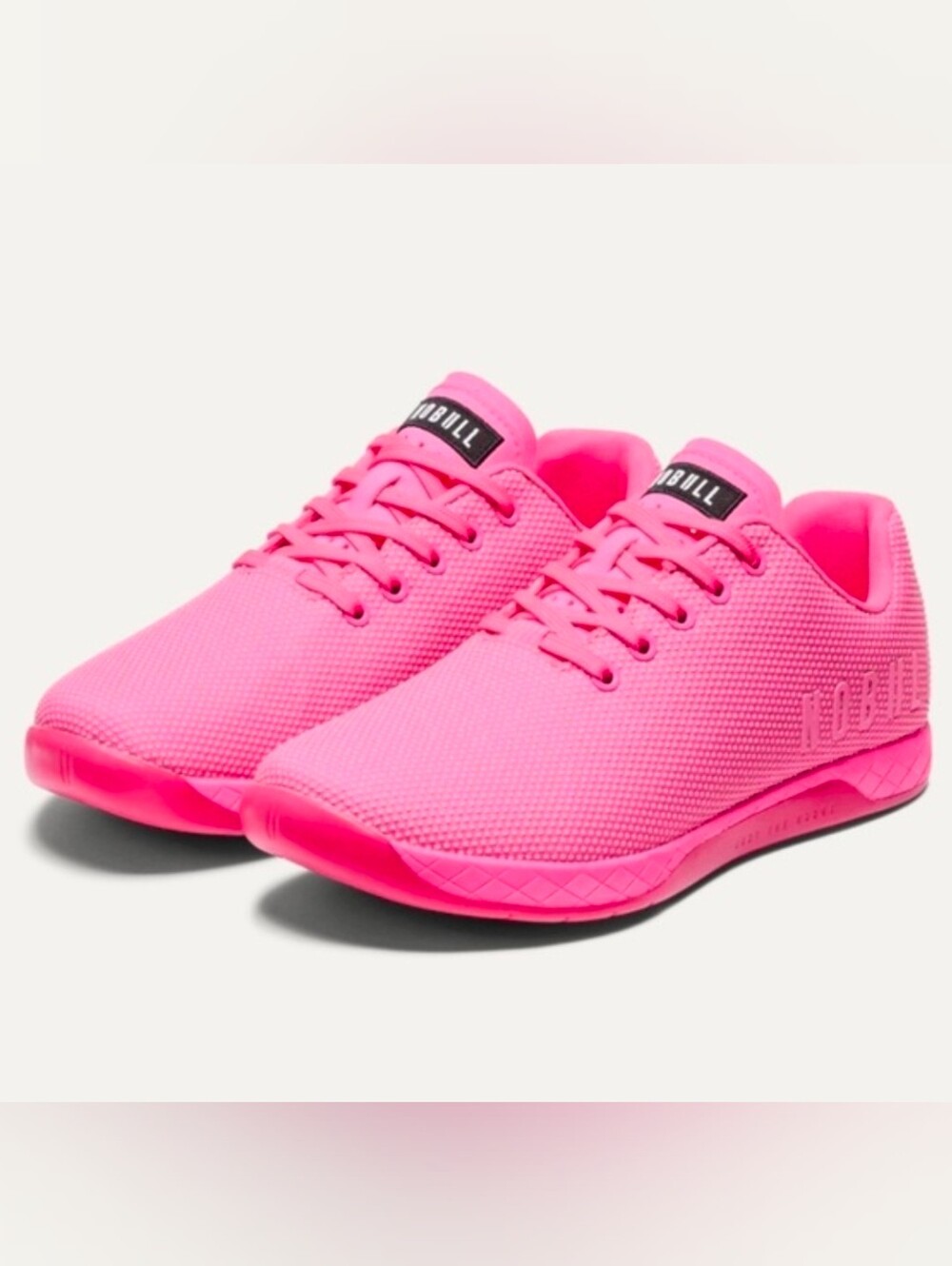 NOBULL Outwork Neon Vibrant Pink Unisex Trainers Sneakers, M10 / W11.5